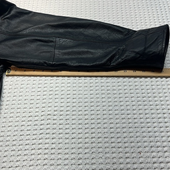 Wilson Leather Coat Full Zip/button Thinsulate Lined Size Med Pre-Owed - Picture 12 of 14